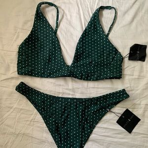 Stone Fox Swim Ziggy top - Bowie herbal daisy dot